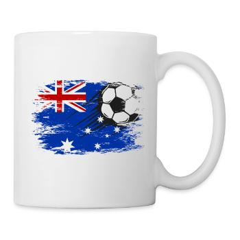 Australien Flagge Fußball used - Tasse - Weiß - Rechts