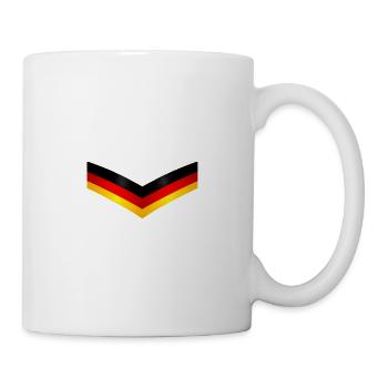 Flaggen V Kante SchwarzRotGold - Tasse - Weiß - Rechts