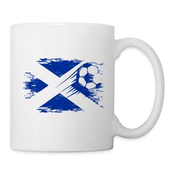 Schottland Flagge Fußball used blau - Tasse - Weiß - Rechts