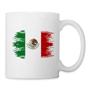 Mexiko Flagge used - Tasse - Weiß - Rechts