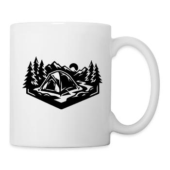 Tent Camping Forest - Mug - white - Right