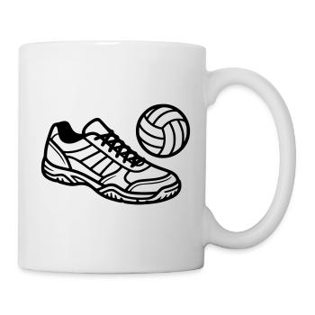 Volleyball Schuh Sportschuh Volleyballverein Team - Tasse - Weiß - Rechts