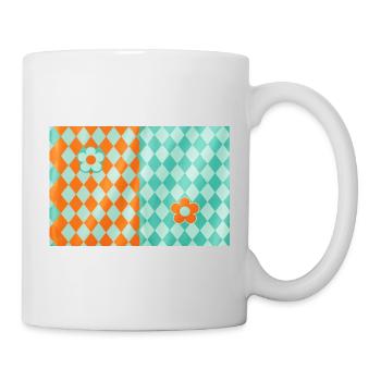 Harlekin-Petal-Duo - Tasse - Weiß - Rechts