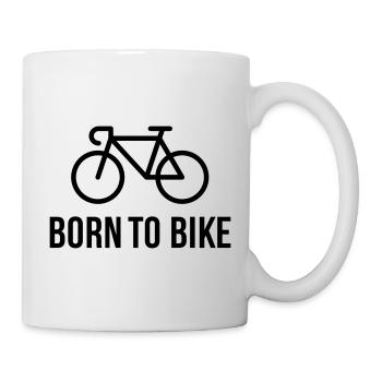 Born To Bike (Radfahrer / Fahrrad / Rennrad / B) - Tasse - Weiß - Rechts