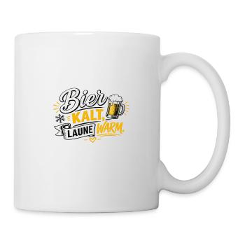 Beer cold, mood warm - Mug - white - Right