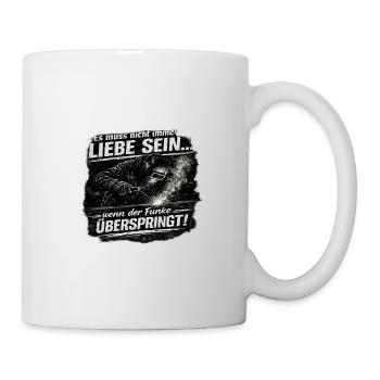 Funke Überspringt Stahl Schweißen Liebe - Tasse - Weiß - Rechts