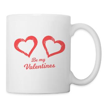 Be my Valentines Herzbrush - Tasse - Weiß - Rechts