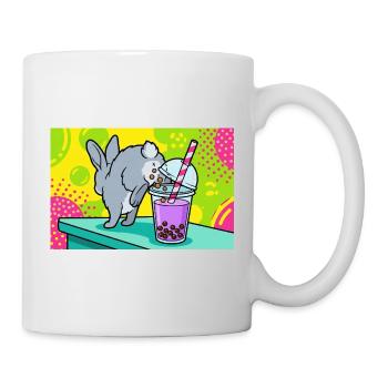 Bubble Tea Boba Drôle de Lapin mignon - Mug blanc - blanc - Droite