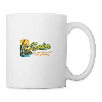 Boston Skyline Rétro Vintage Design - Mug blanc - blanc - Droite
