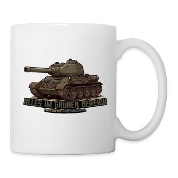 T-34 Panzer – Alles im grünen Bereich - Tasse - Weiß - Rechts