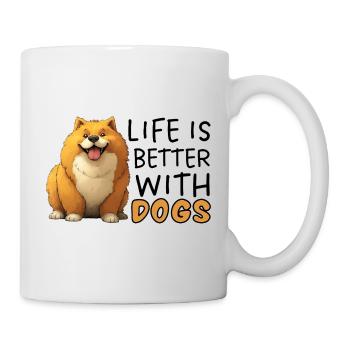 La vie est meilleure avec les chiens Pembroke Welsh Corgi - Mug blanc - blanc - Droite