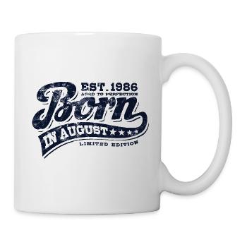 Né en août 1986 - Anniversaire - Cadeau - Mug blanc - blanc - Droite