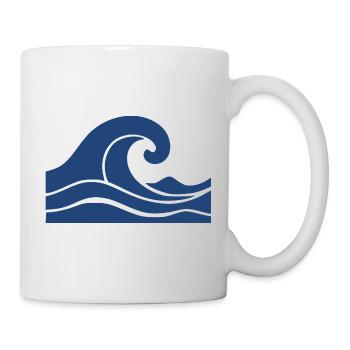 Wave Minimal Sea Beach Holiday Gift - Mug - white - Right