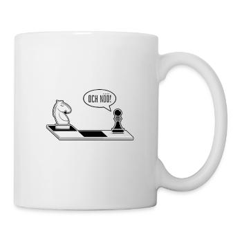 Och Nö Schach Schachbrett lustige Schachfiguren - Tasse - Weiß - Rechts