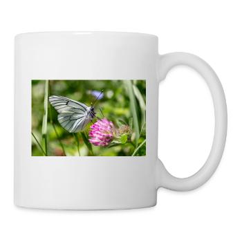 Tree White Butterfly on Blossom - Mug - white - Right