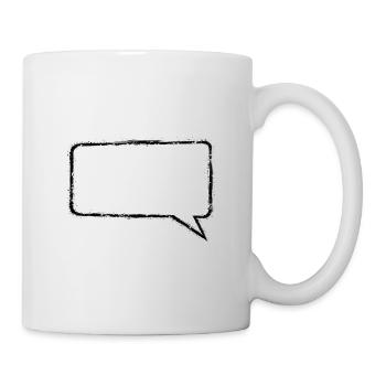 Sprechblase_Grunge_Eckig - Mug blanc - blanc - Droite