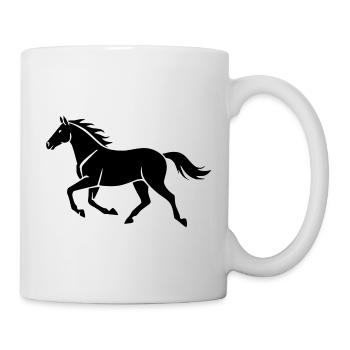 Black Horse Silhouette Gift Rider - Mug - white - Right