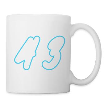 43 Zahl symbol - Tasse - Weiß - Rechts