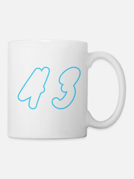 43 Zahl symbol - Tasse - Weiß