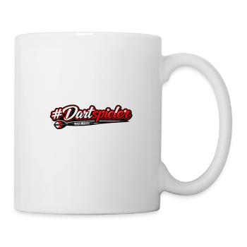 #Dartspieler Hashtag Logo - Tasse - Weiß - Rechts