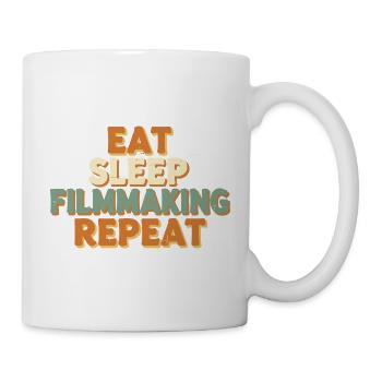 Manger Sommeil Répéter le cinéma - Mug blanc - blanc - Droite