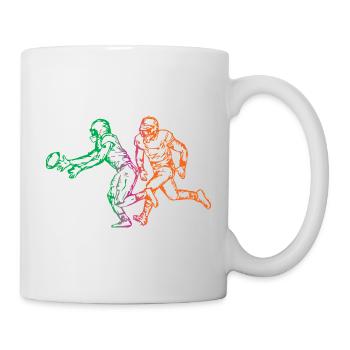 Retro American Football Vintage Sport Geschenk  - Tasse - Weiß - Rechts