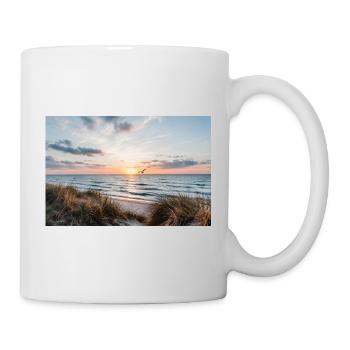 Sunset on the dune beach - Mug - white - Right
