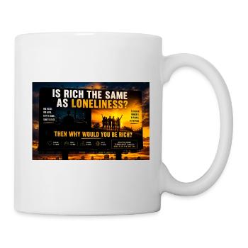 Richesse contre solitude - Mug blanc - blanc - Droite