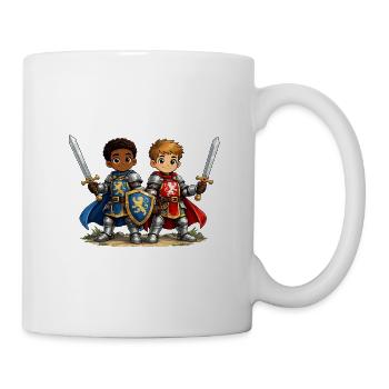 Beste Freunde - Ritterduo - Tasse - Weiß - Rechts