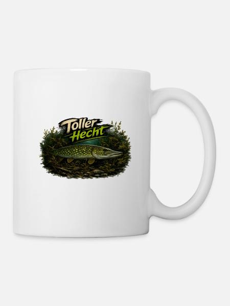 Toller Hecht – Deutscher Hecht | Angler - Tasse - Weiß
