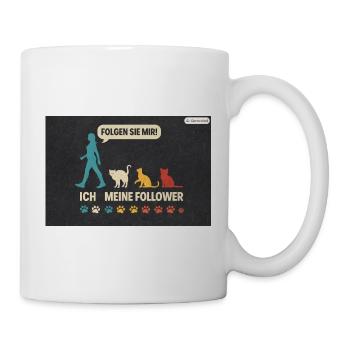 Ich meine follower Katzen Freund - Tasse - Weiß - Rechts
