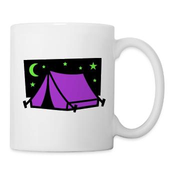 Camping Tent Star Graphic - Mug - white - Right