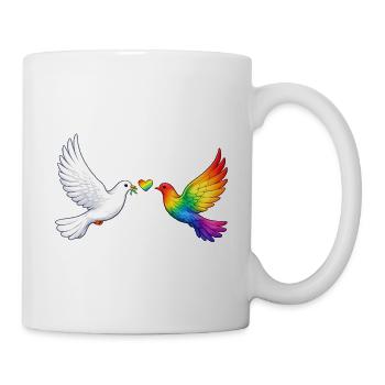 Friedenstaube Pride - Tasse - Weiß - Rechts