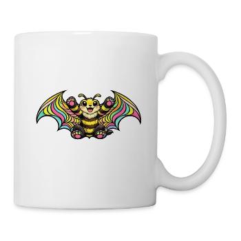 Regenbogenbat mit Flügeln - Tasse - Weiß - Rechts