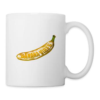 Gelbe Banana Pop Art - Tasse - Weiß - Rechts