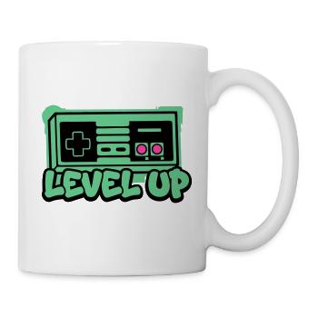 Level Up Controller Icon - Tasse - Weiß - Rechts