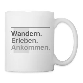 Wandern erleben - Tasse - Weiß - Rechts