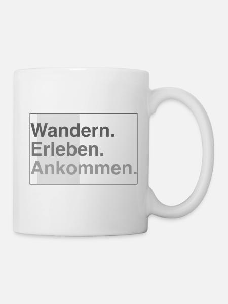 Wandern erleben - Tasse - Weiß