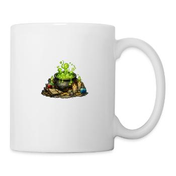 Grüner Alchemie-Kesselzauber - Tasse - Weiß - Rechts