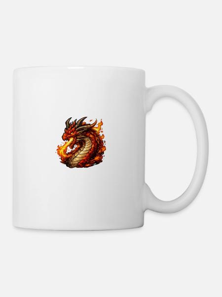 Flame Dragon Spin - Mug - white