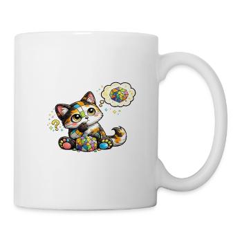 Katzenmosaik Traumkatzchen - Tasse - Weiß - Rechts