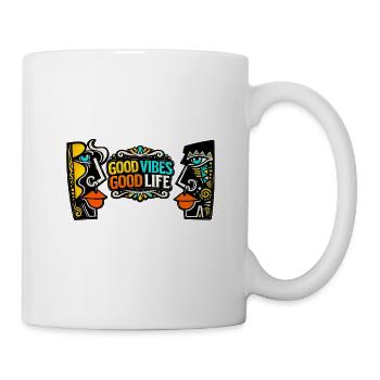 Good Zeiten Good Life Kunst Print - Tasse - Weiß - Rechts