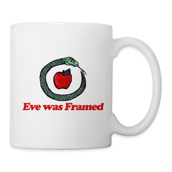 Eva wurde eingerahmt: Schlangenapfel - Tasse - Weiß - Rechts