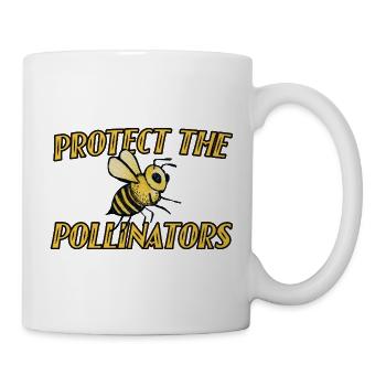 Bestäuber schützen, Bienenkunst - Tasse - Weiß - Rechts