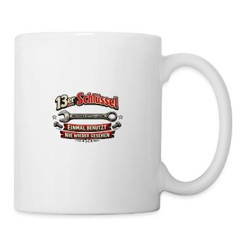 13er Schlüssel Werkzeugwitz - Tasse - Weiß - Rechts
