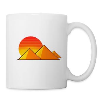 Sonnenuntergang über Pyramiden - Tasse - Weiß - Rechts