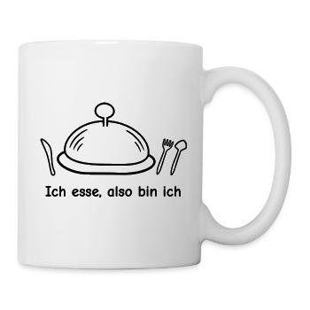 Ich esse, also bin ich - Tasse - Weiß - Rechts