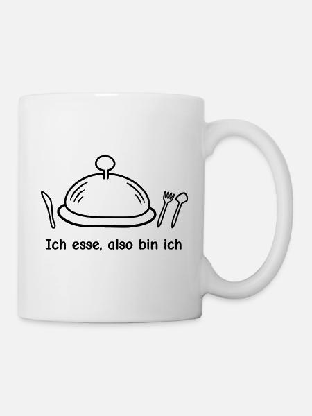 Ich esse, also bin ich - Tasse - Weiß