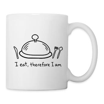 Ich esse, also bin ich - Tasse - Weiß - Rechts