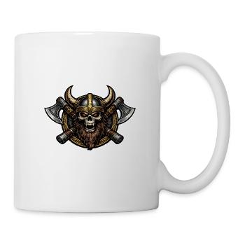Viking Schädel mit Äxten Emblem - Tasse - Weiß - Rechts